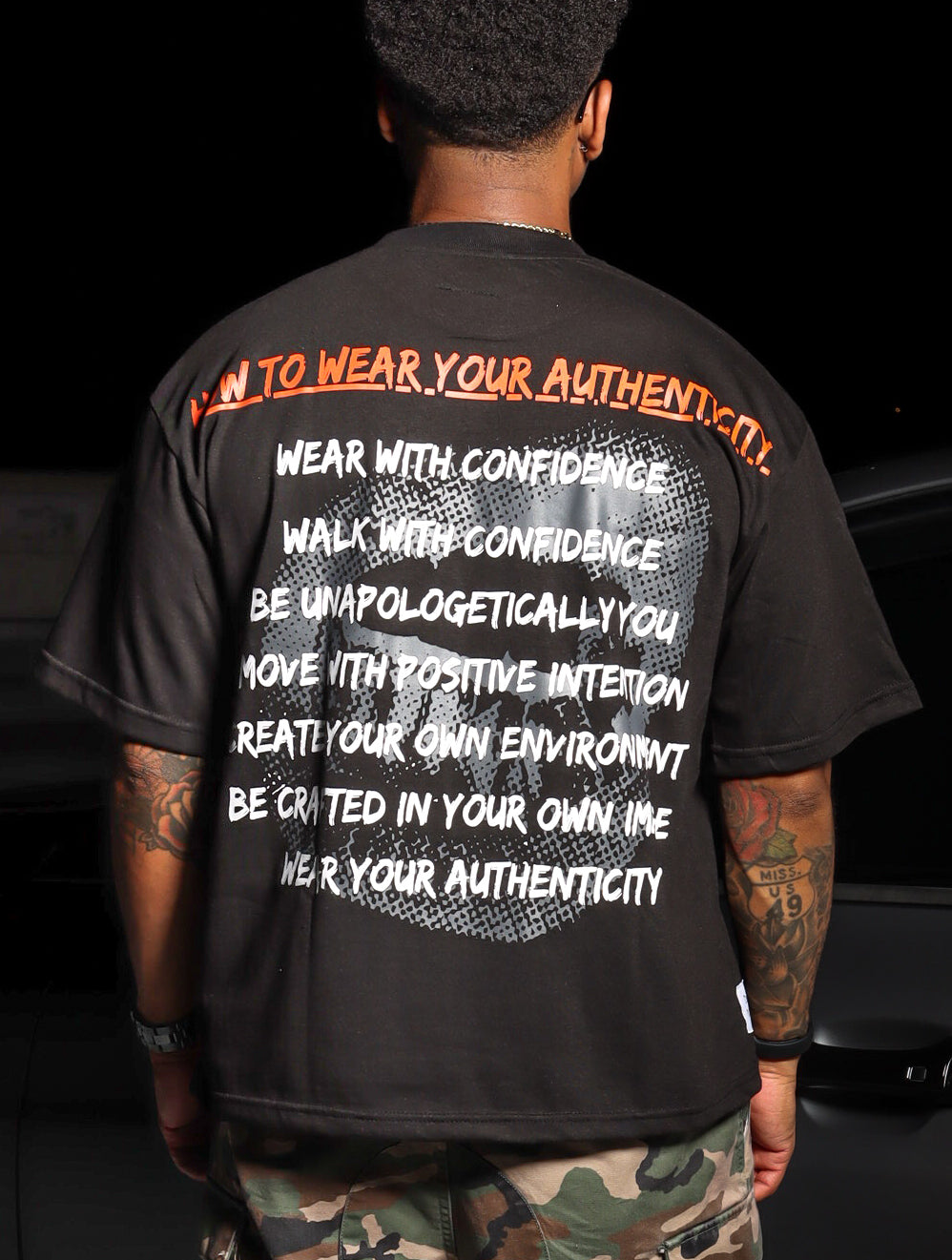 Black Wear Your Authenticity Tee