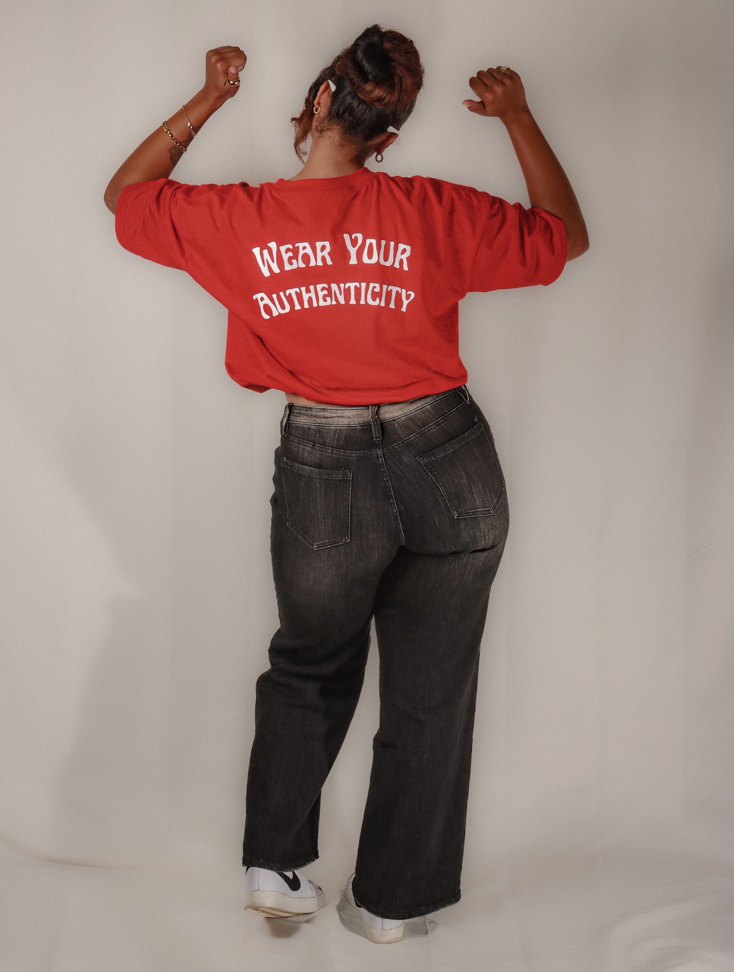 Tailored Portrayal Oversized Red Premium T-Shirt