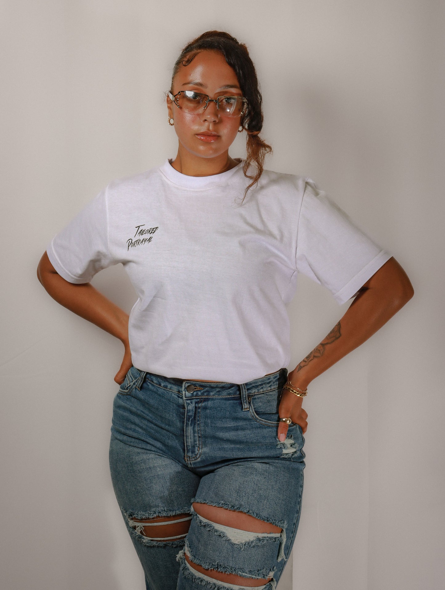 Tailored Portrayal Premium White T-Shirt